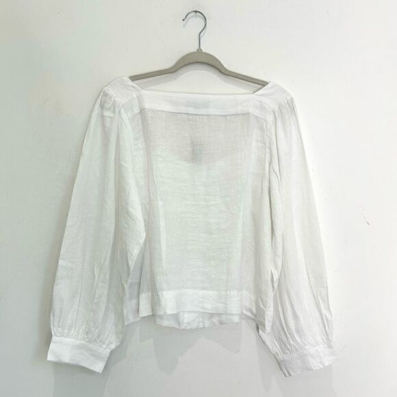 NWT J. Crew Squareneck button-up top in linen - Picture 8 of 11